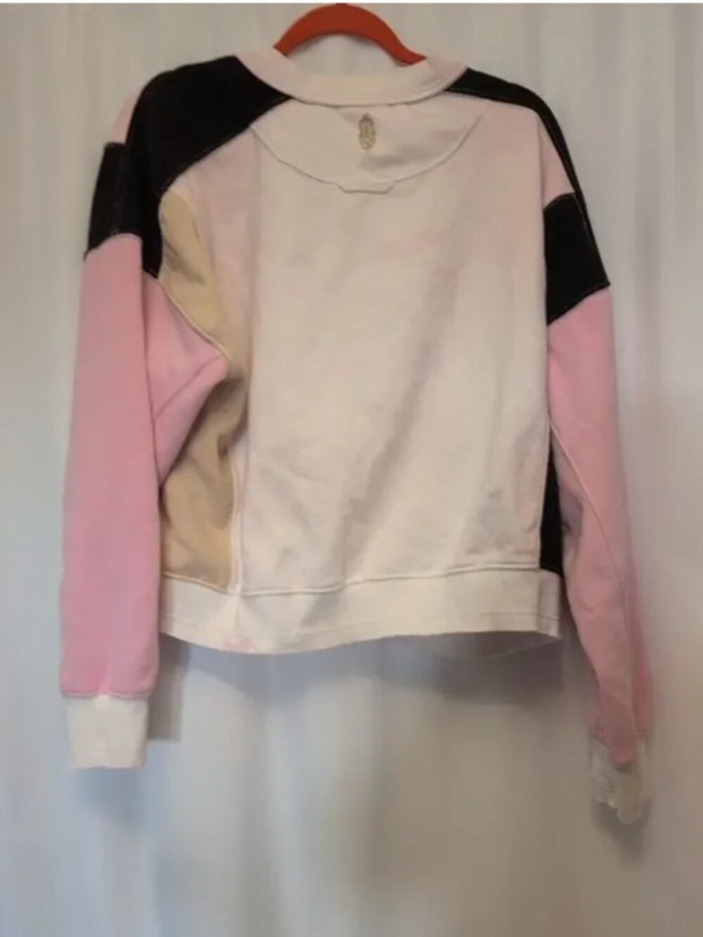 FP Movement Intercept Logo Sweatshirt Size L Colorblock Cropped Pullover - Picture 5 of 7